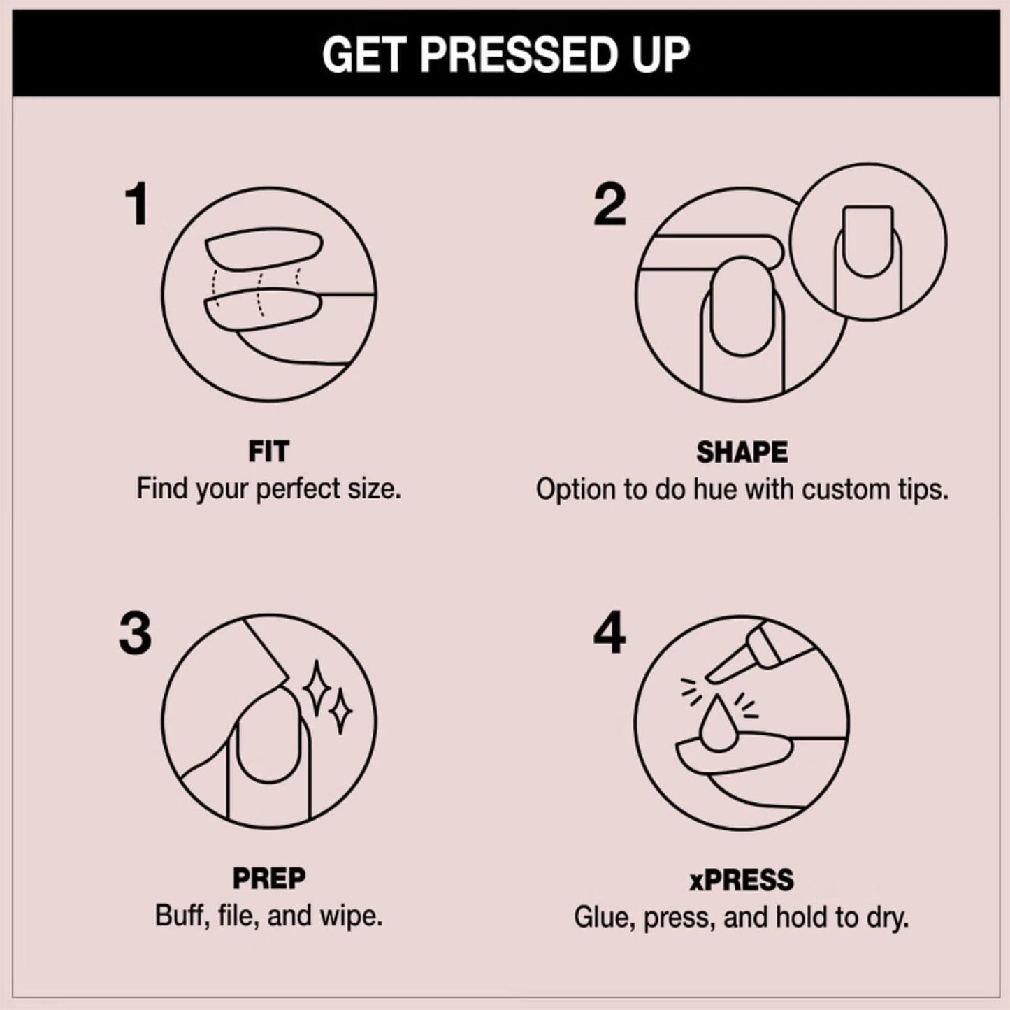 OPI xPRESS/ON Classic Instant Gel Effect False Nails