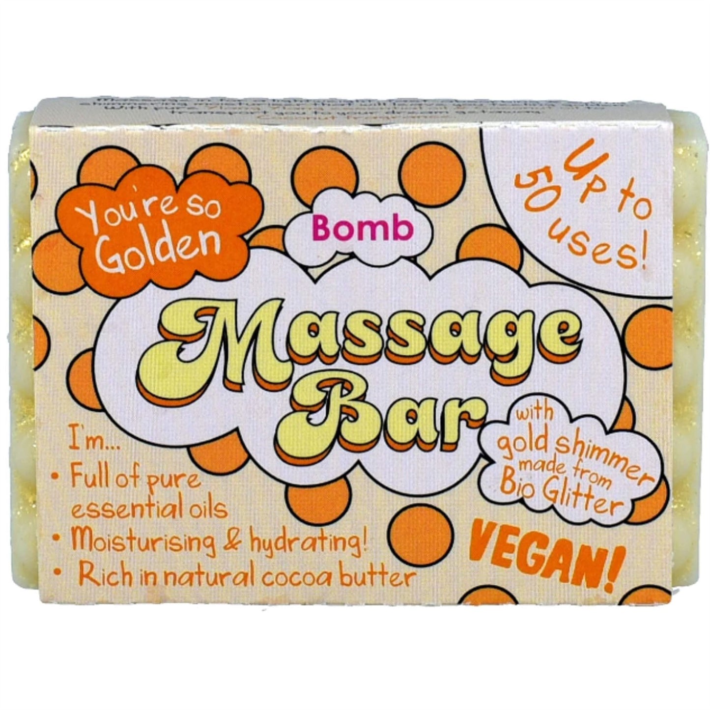 Bomb Cosmetics Massage Soap Bar - You're So Golden