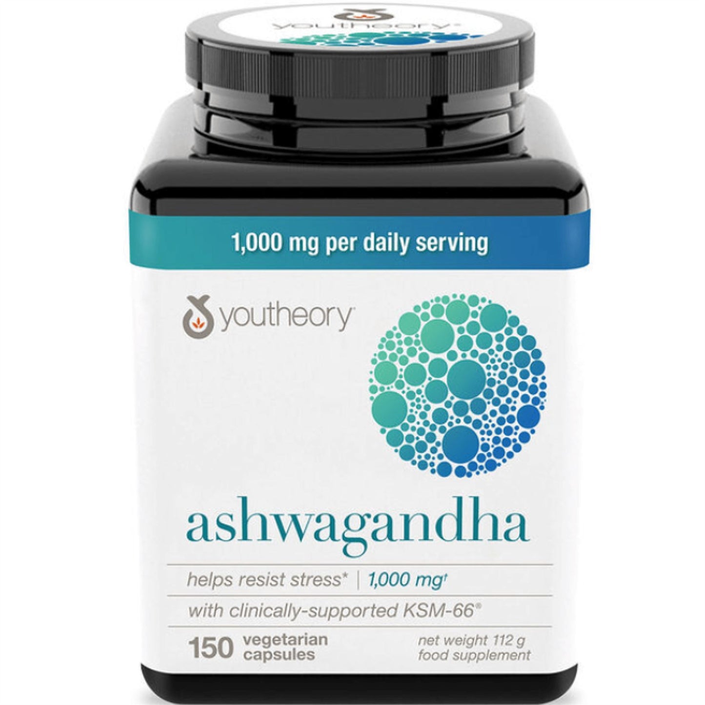 Youtheory Ashwagandha - 1000mg x 150 Capsules
