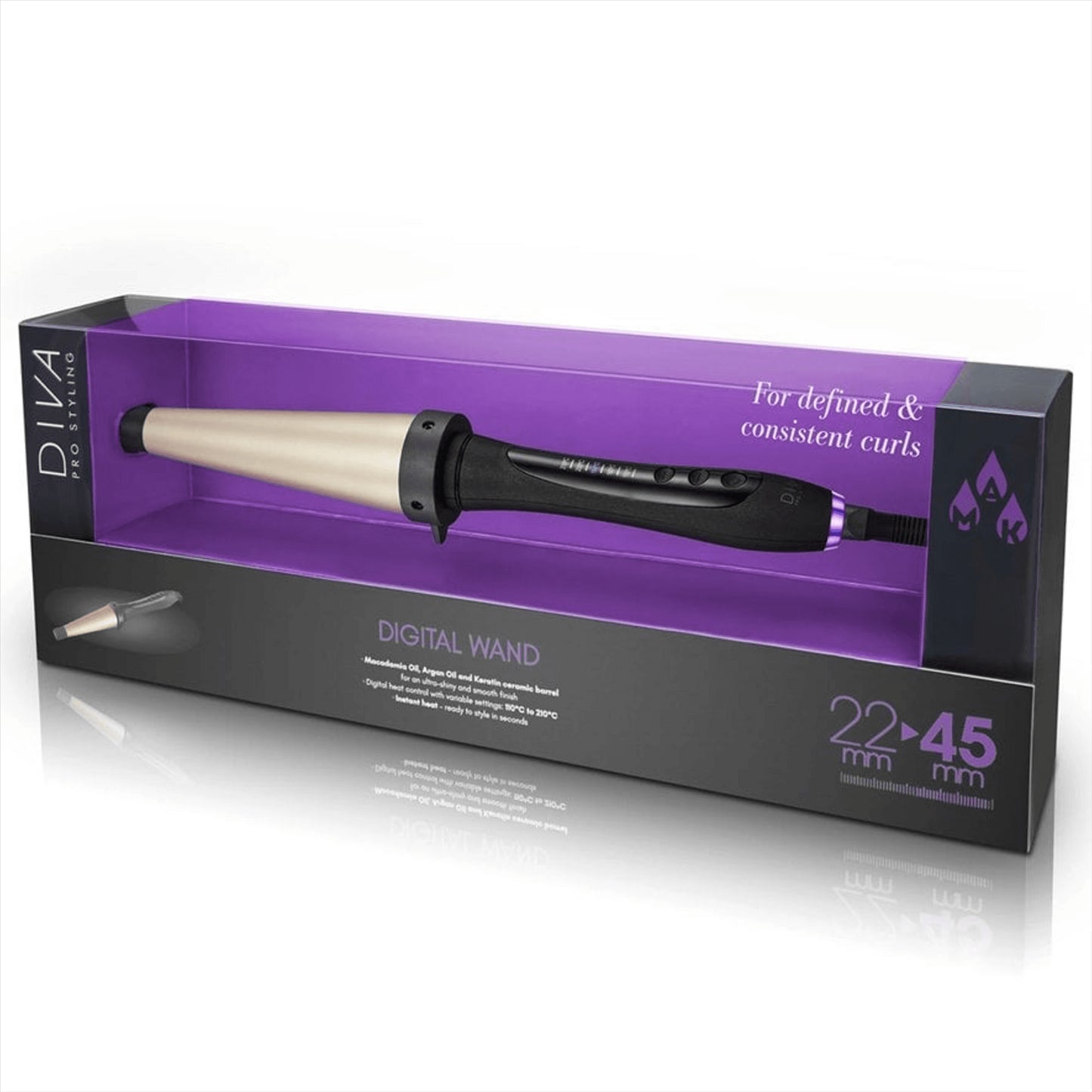 Diva Professional Digital Hair Curling Wand