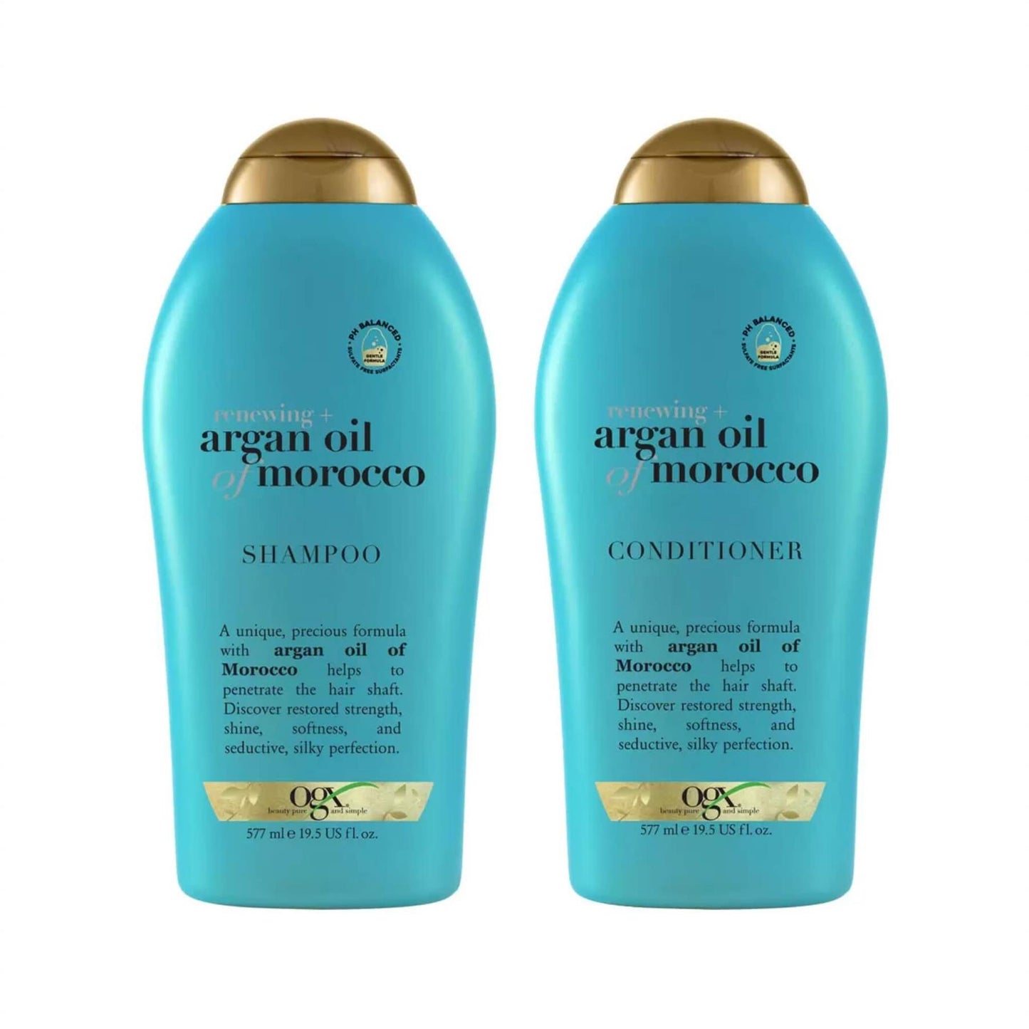 OGX Renewing + Argan Oil of Morocco Shampoo & Conditioner Duo - 2 x 577ml