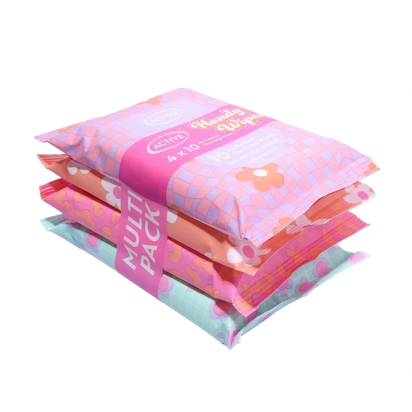 Active All Purpose Handy Wipes 4 x 10 Wipe Multi Pack