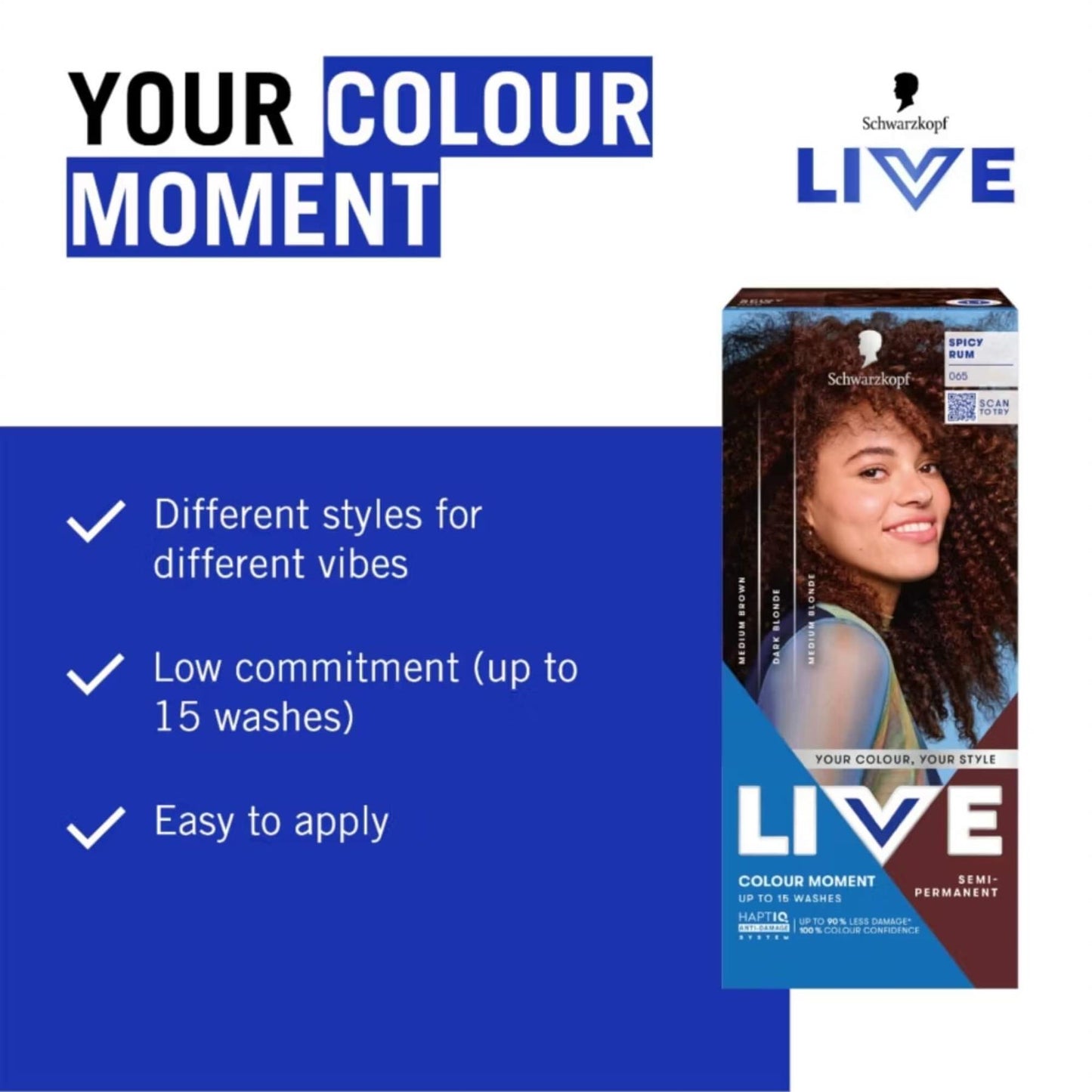 Schwarzkopf LIVE Colour Moment 065 Spicy Rum Semi-Permanent Hair Dye