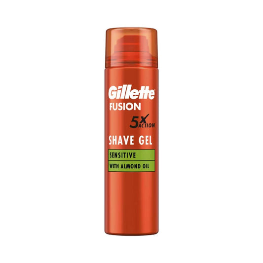 Gillette Fusion5 Men's Sensitive Shaving Gel with Almond Oil - 200ml