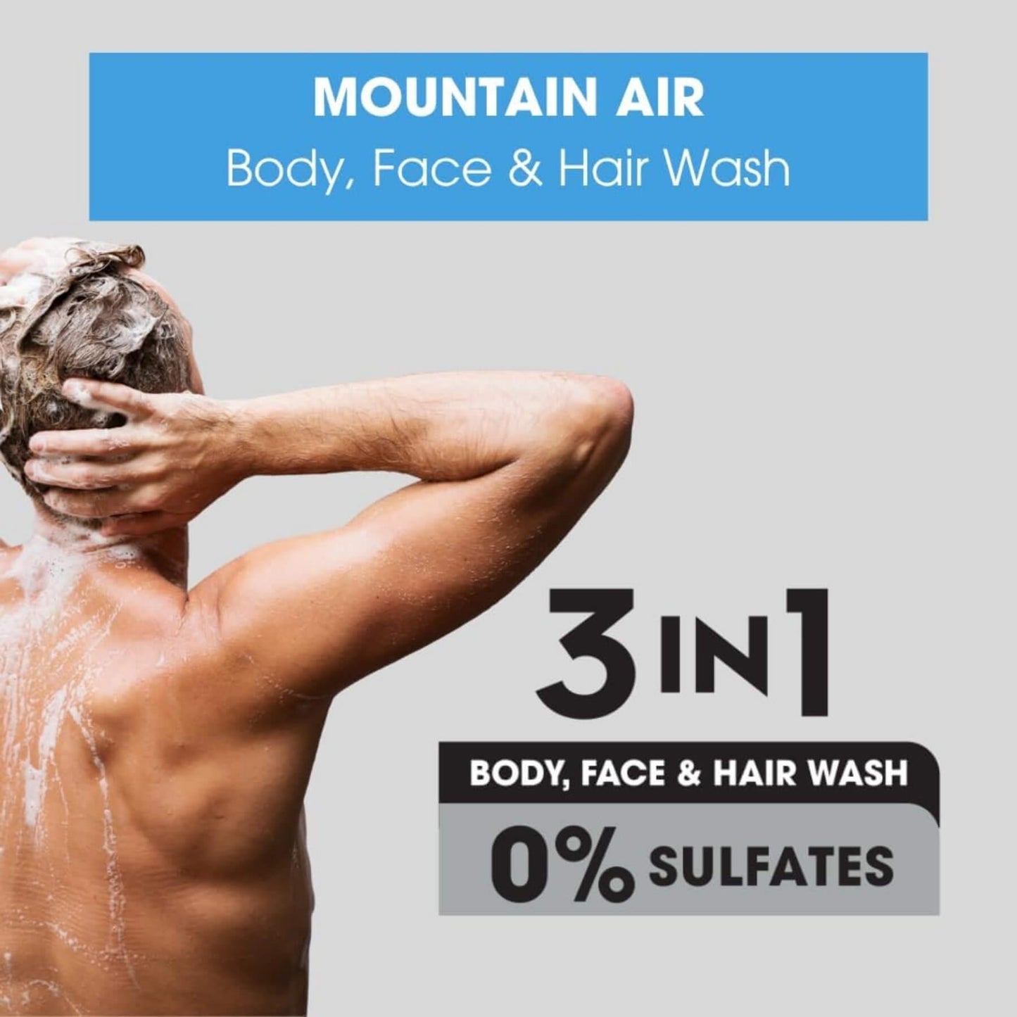 Soft & Gentle Mountain Air 3 in 1 Body, Face & Hair Wash for Men 400ml