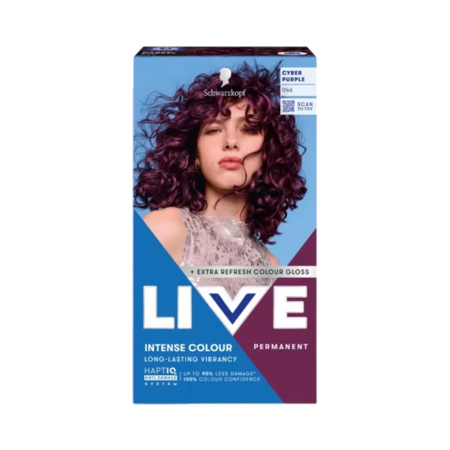 Schwarzkopf LIVE Intense Colour 046 Cyber Purple Permanent Hair Dye