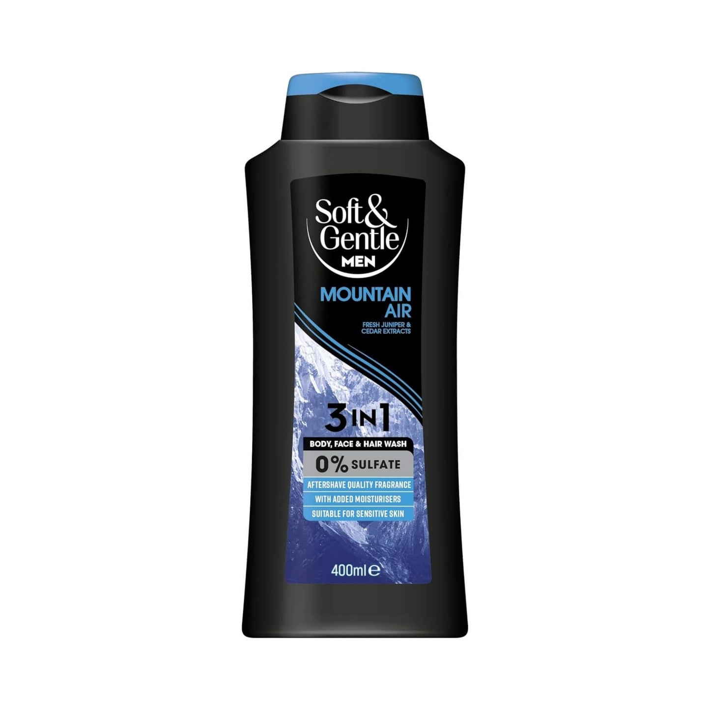 Soft & Gentle Mountain Air 3 in 1 Body, Face & Hair Wash for Men 400ml