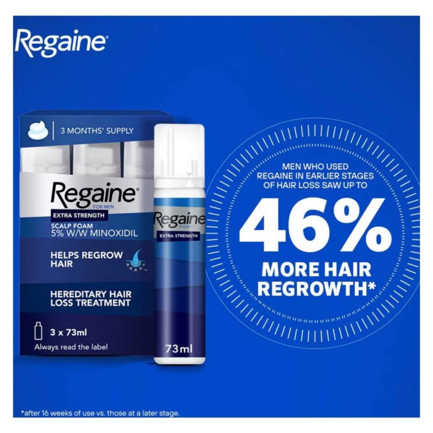 Regaine For men Extra Strength Foam Set - 3 x 73ml