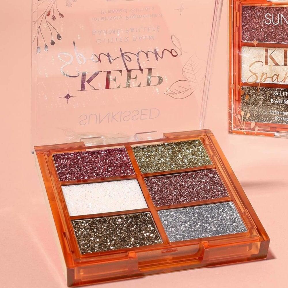 Sunkissed Glitter Eyeshadow Palette - Keep Sparkling