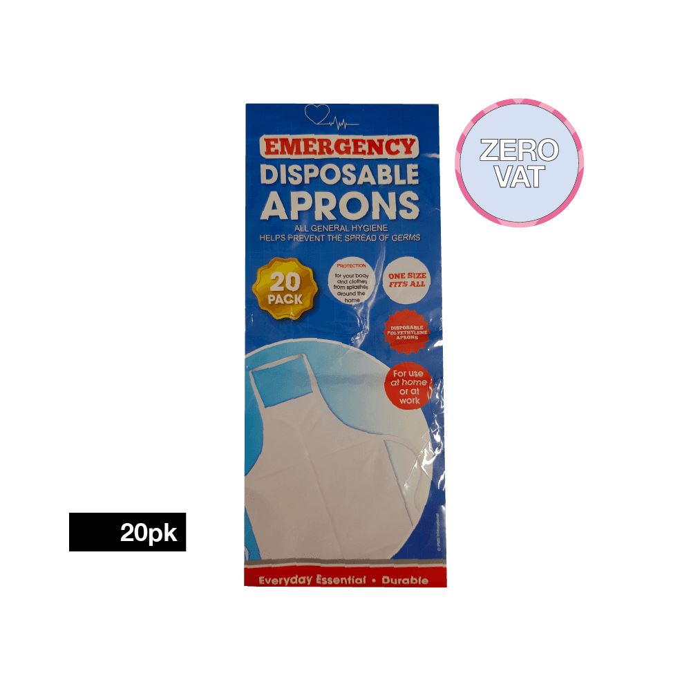 Disposable Apron Clear - 20 Pack