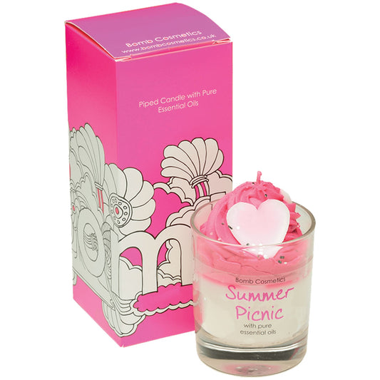 Bomb Cosmetics Piped Glass Candle - Summer Picnic