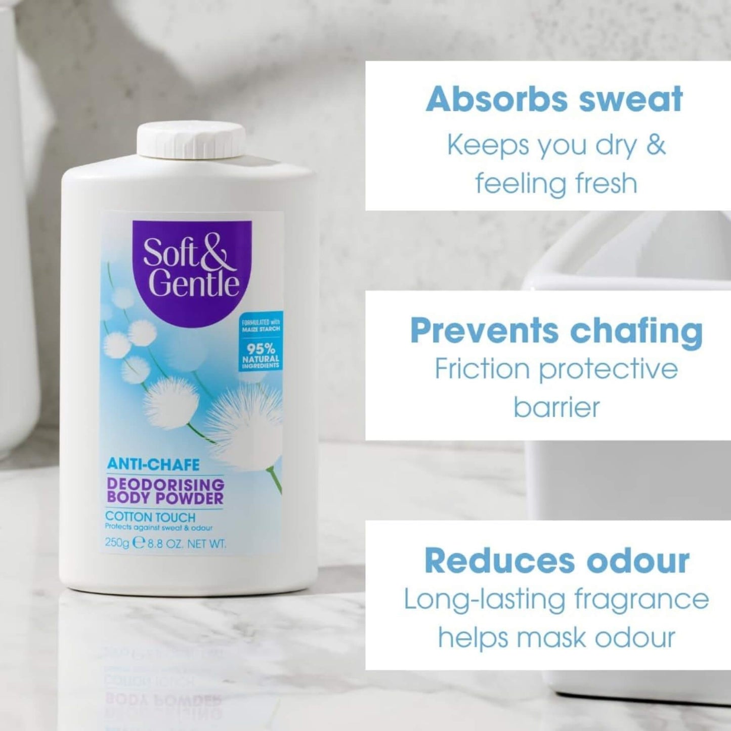 Soft & Gentle Cotton Touch Body Powder 250g