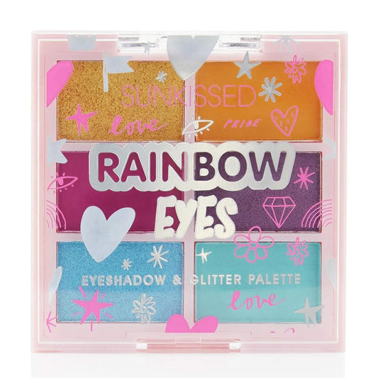 Sunkissed Eye Shadow And Glitter Palette - Rainbow Eyes