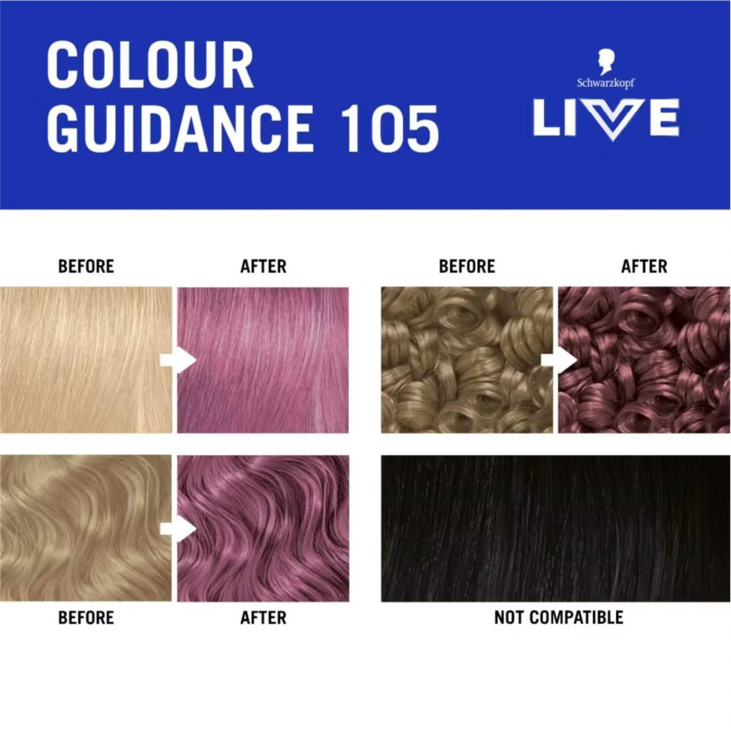 Schwarzkopf LIVE Intense Colour 105 Mauve Kiss Permanent Hair Dye