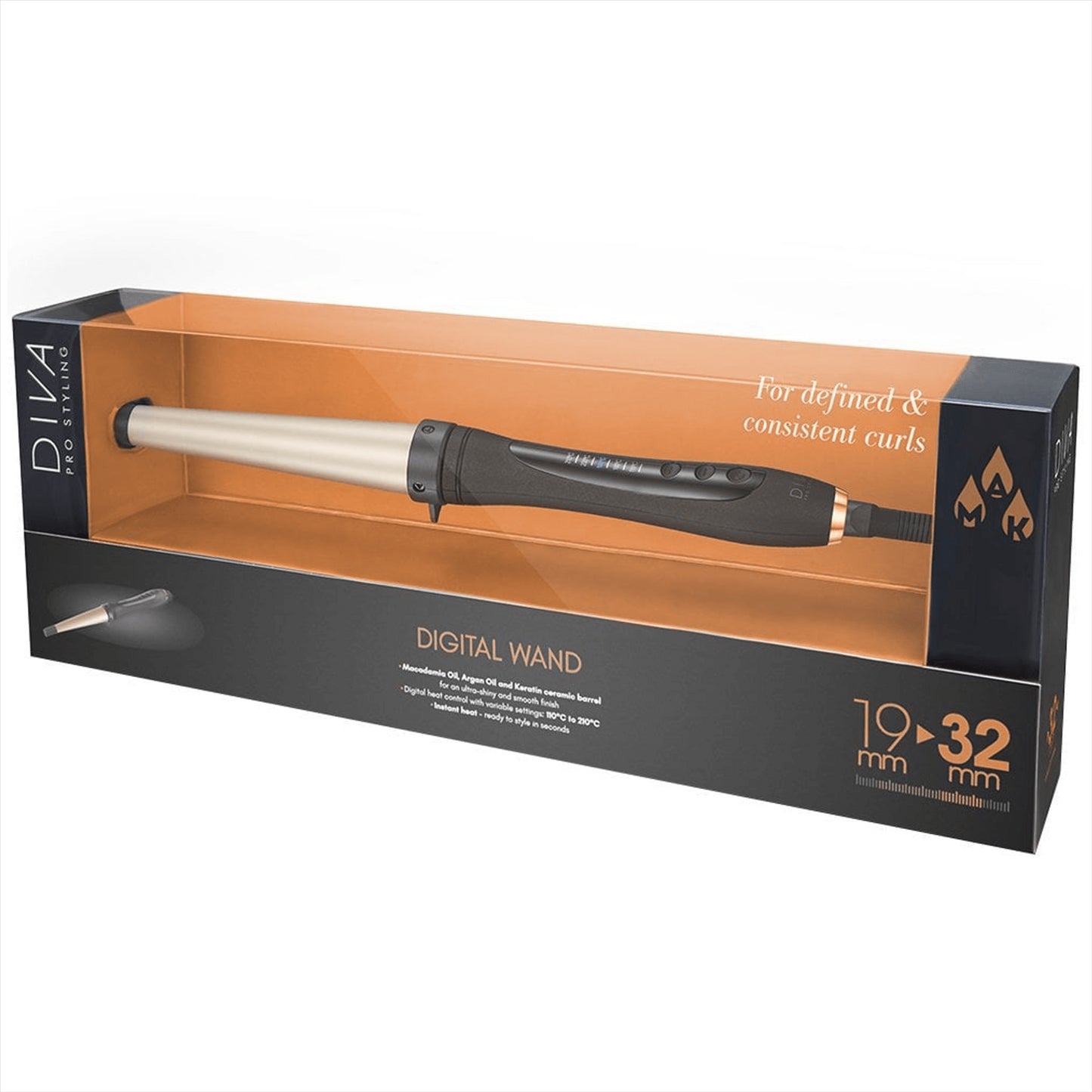 Diva Professional Digital Hair Curling Wand