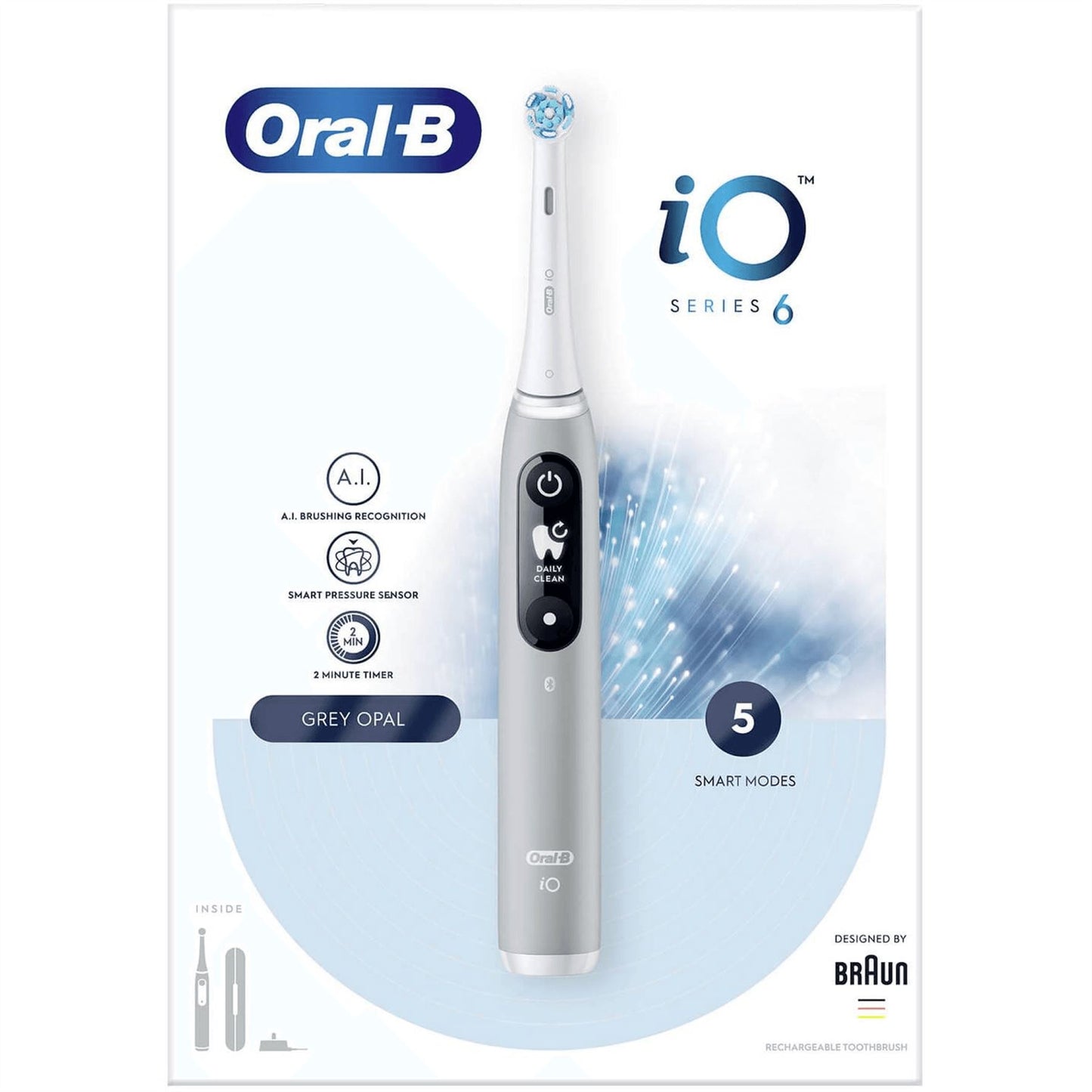 Braun Oral B iO 6 Electric Toothbrush - Grey Opal