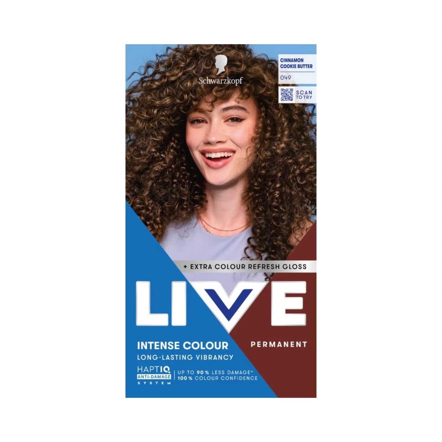 Schwarzkopf LIVE Intense Colour 049 Cinnamon Cookie Butter Permanent Hair Dye