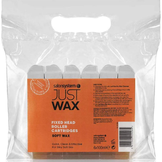 Just Wax Roller Refill Soft Wax Cartridge - Large Head - 6 Pack