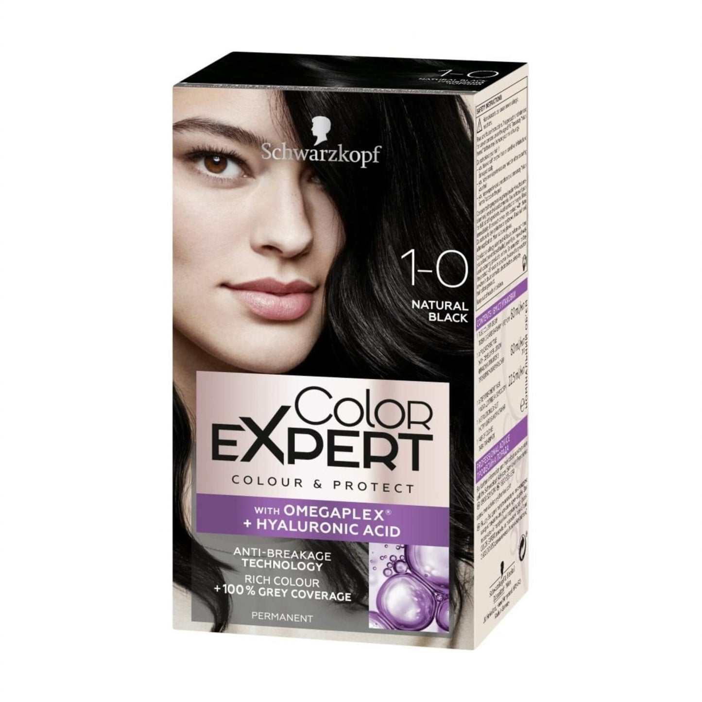 Schwarzkopf Color Expert Permanent Hair Colour - Natural Black 1-0