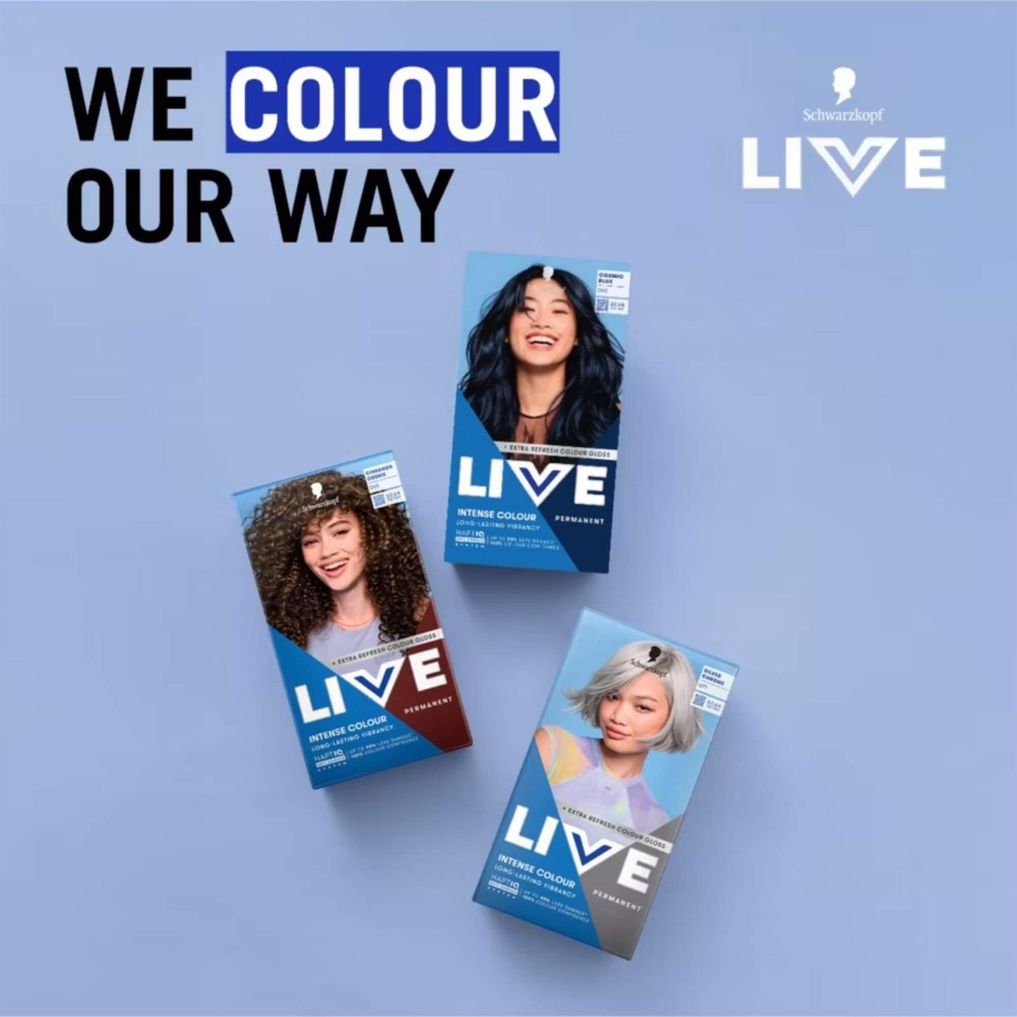 Schwarzkopf LIVE Intense Colour 090 Cosmic Blue Permanent Hair Dye