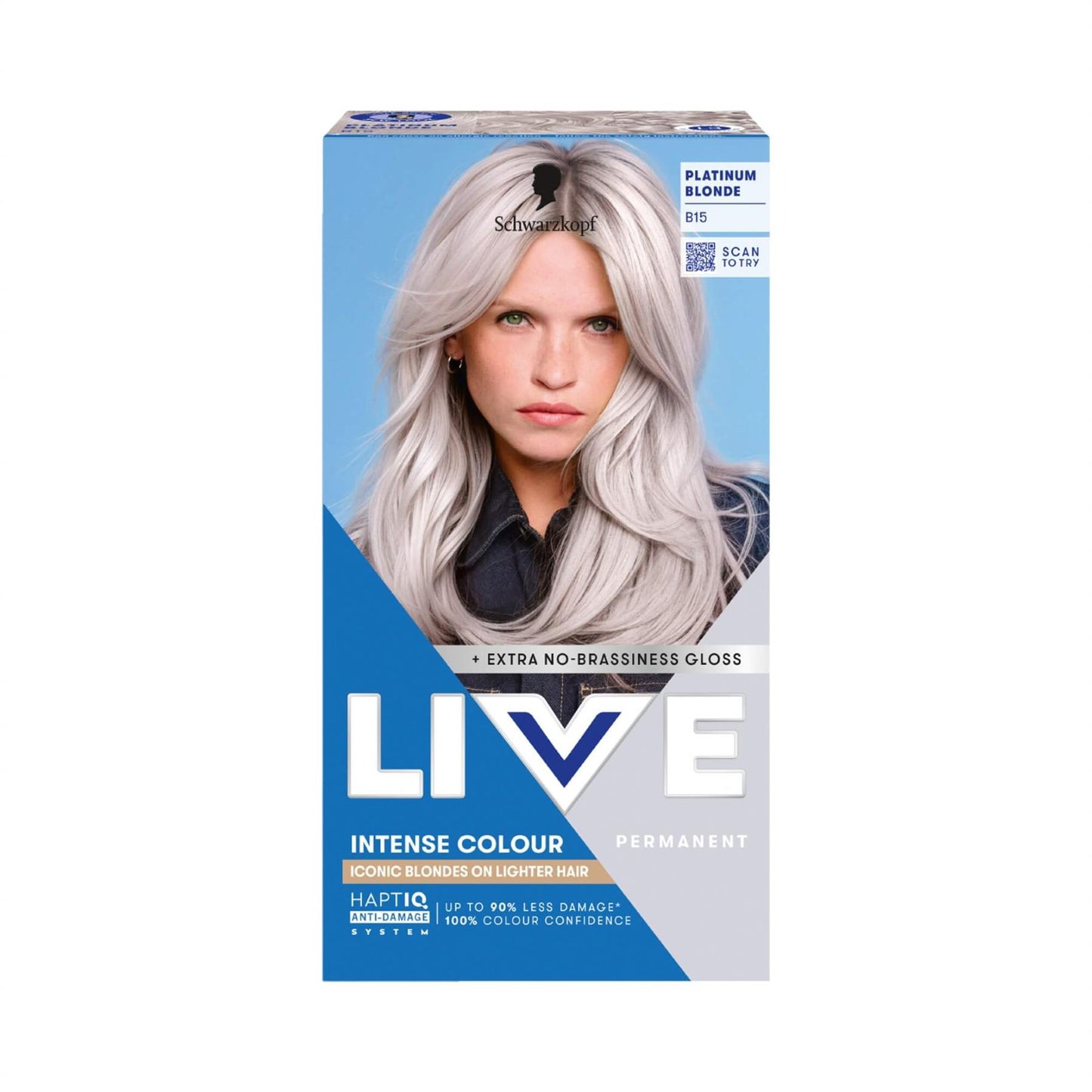 Schwarzkopf LIVE Intense Colour B15 Platinum Blonde Permanent Hair Dye