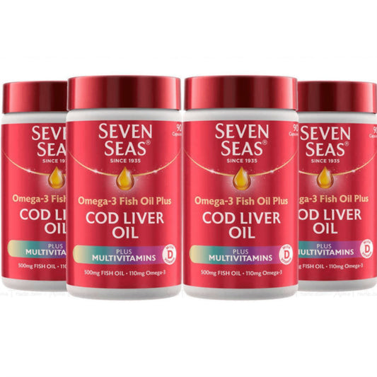 Seven Seas Cod Liver Oil + A-Z - 4 x 90 Capsules