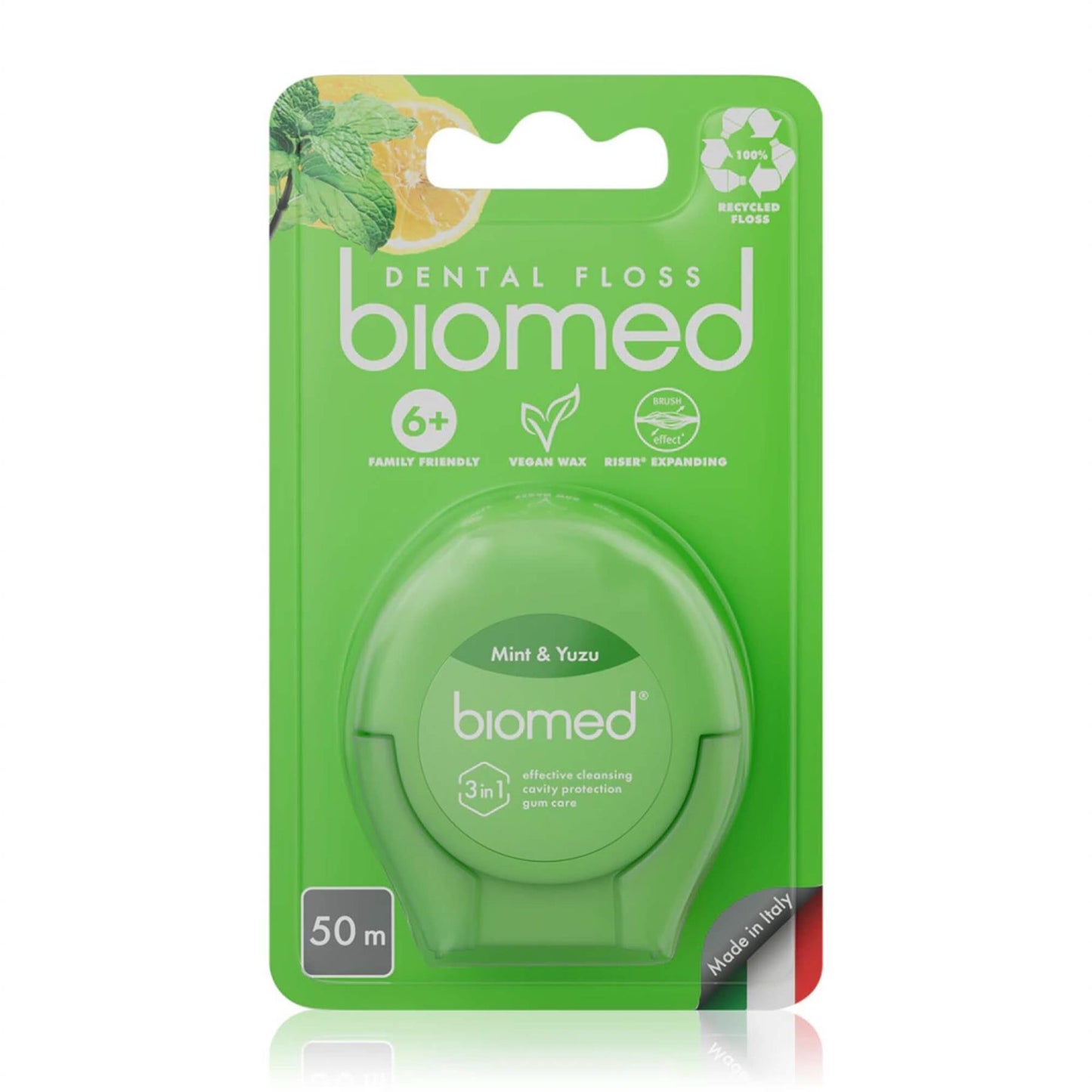 BIOMED dental floss with Mint and Yuzu flavour 50m