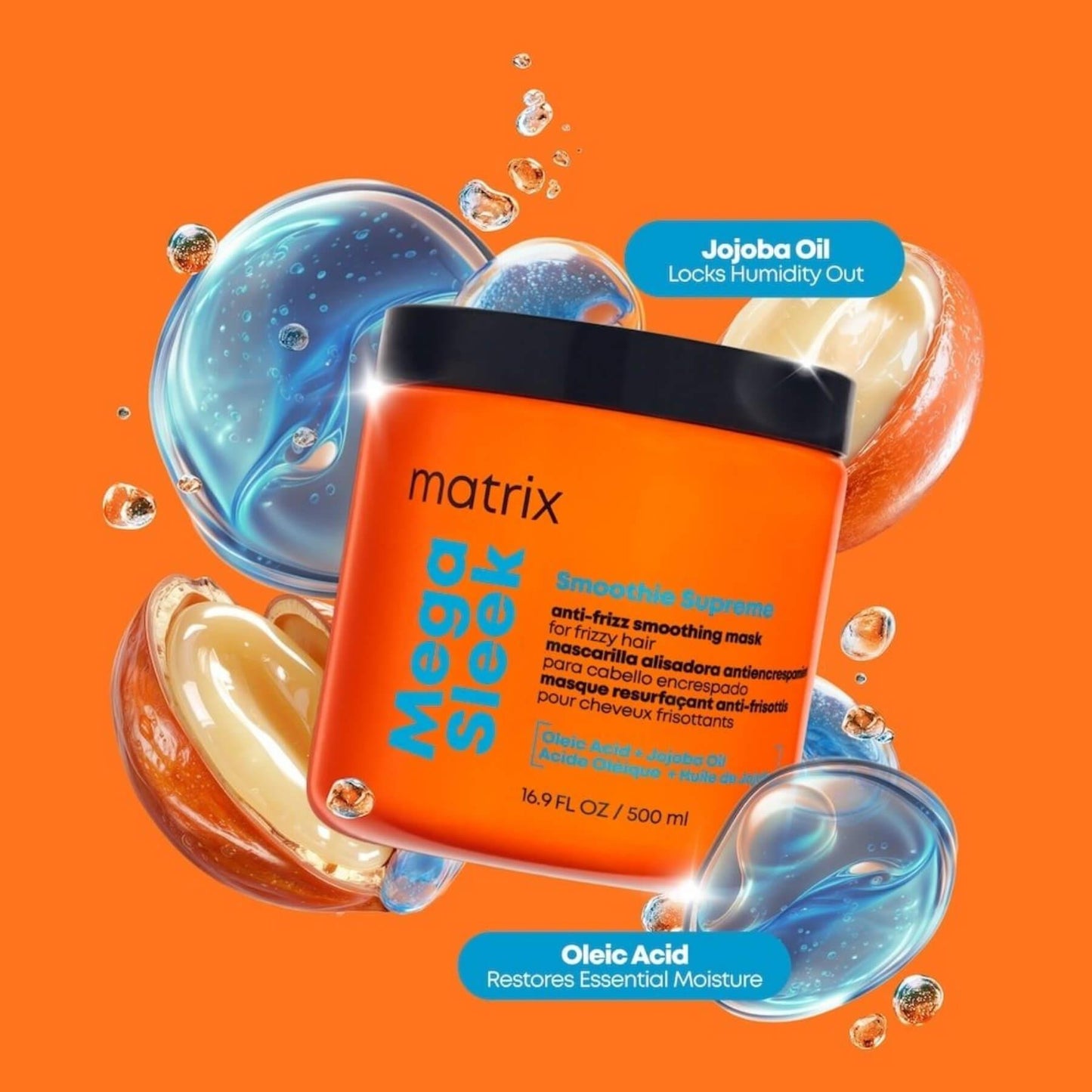 Matrix Mega Sleek Smoothie Supreme Anti-Frizz Smoothing Mask 500ml