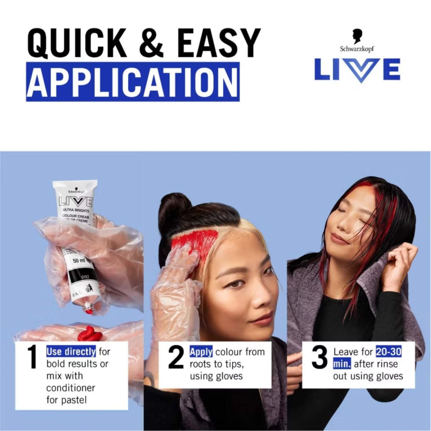 Schwarzkopf LIVE Colour Moment 026 Dark Red Semi-Permanent Hair Dye