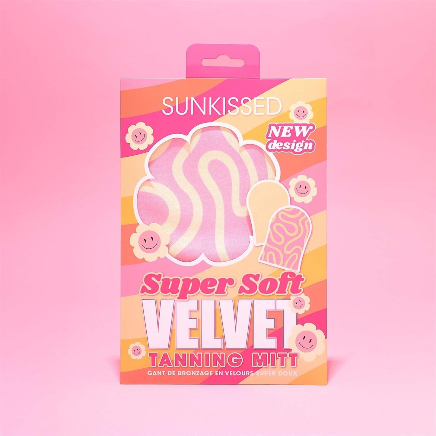 Sunkissed Super Soft Velvet Single Sided Wavy Design Tanning Mitt