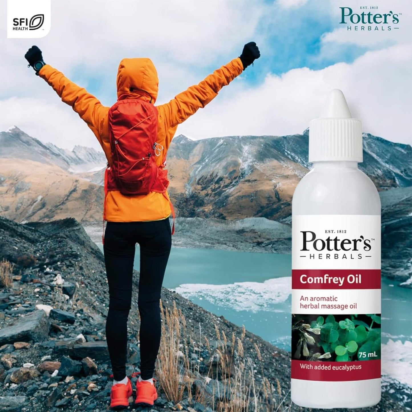 Potter's Comfrey Herbal Massage Oil 75ml