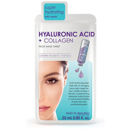 Skin Republic Hyaluronic Acid & Collagen Face Mask Sheet