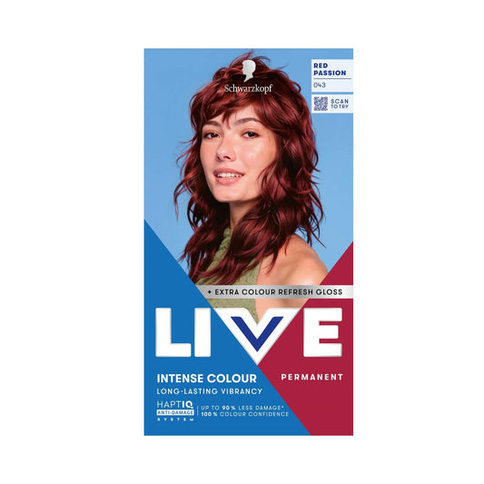 Schwarzkopf LIVE Intense Colour 043 Red Passion Permanent Hair Dye