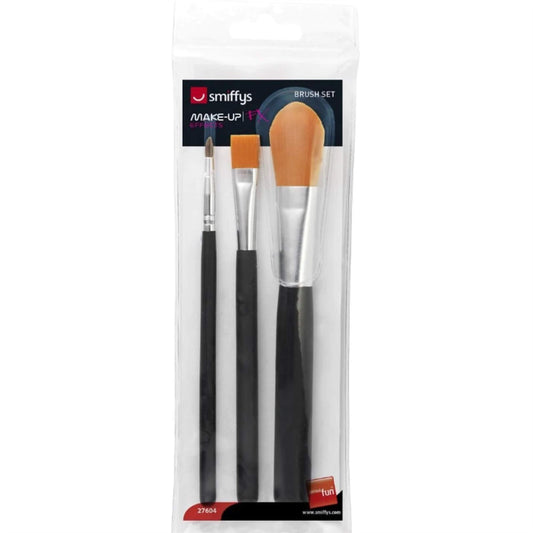 Smiffy's Essentials Cosmetics Brush - 3 Pack