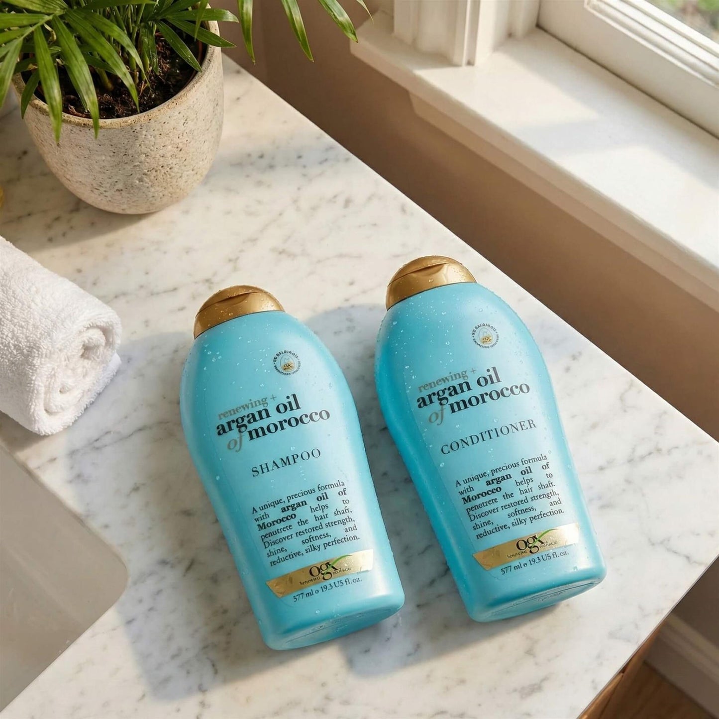 OGX Renewing + Argan Oil of Morocco Shampoo & Conditioner Duo - 2 x 577ml