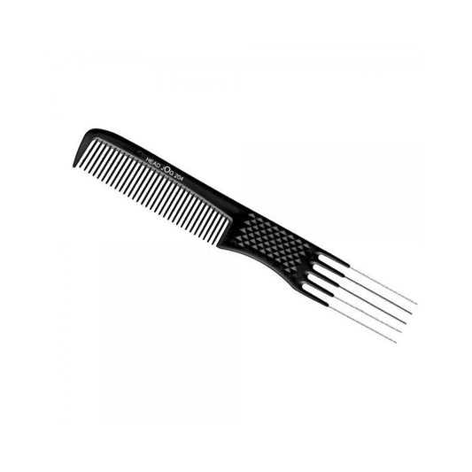 Head Jog Metal Pin Comb - 204 Black