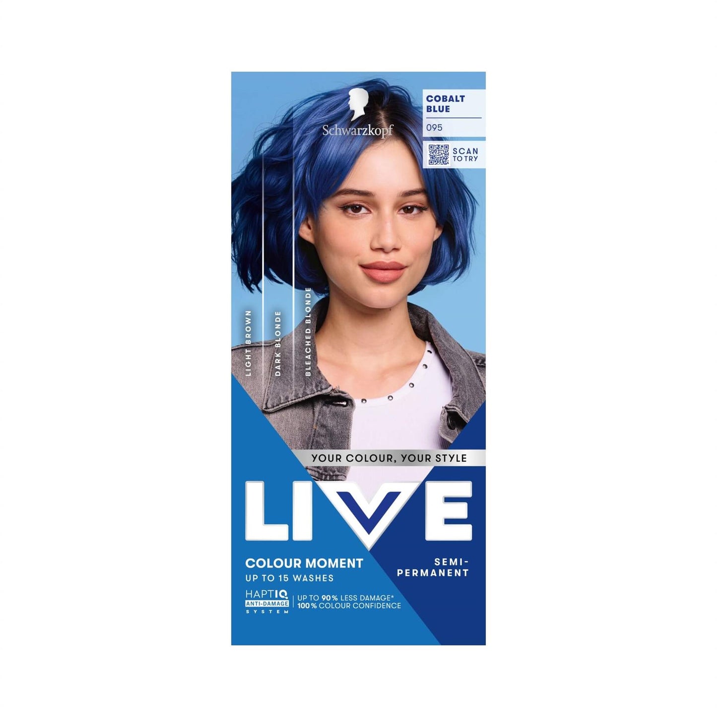 Schwarzkopf LIVE Colour Moment 095 Cobalt Blue Semi-Permanent Hair Dye