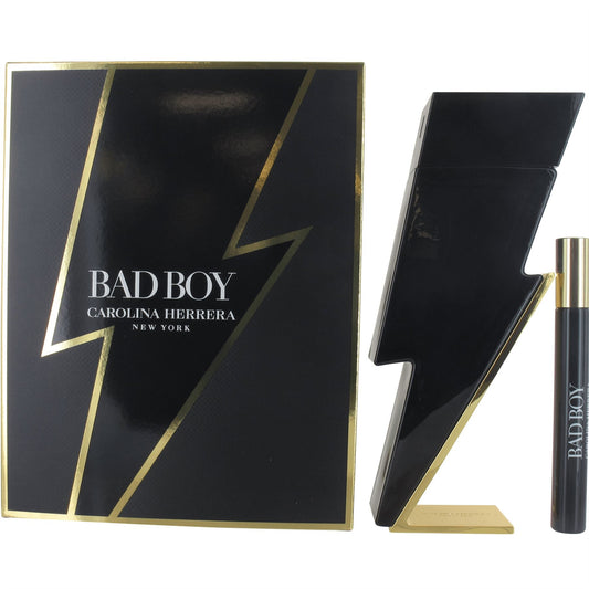 Carolina Herrera Bad Boy Gift Set For Him - 100ml EDT / 10ml EDT
