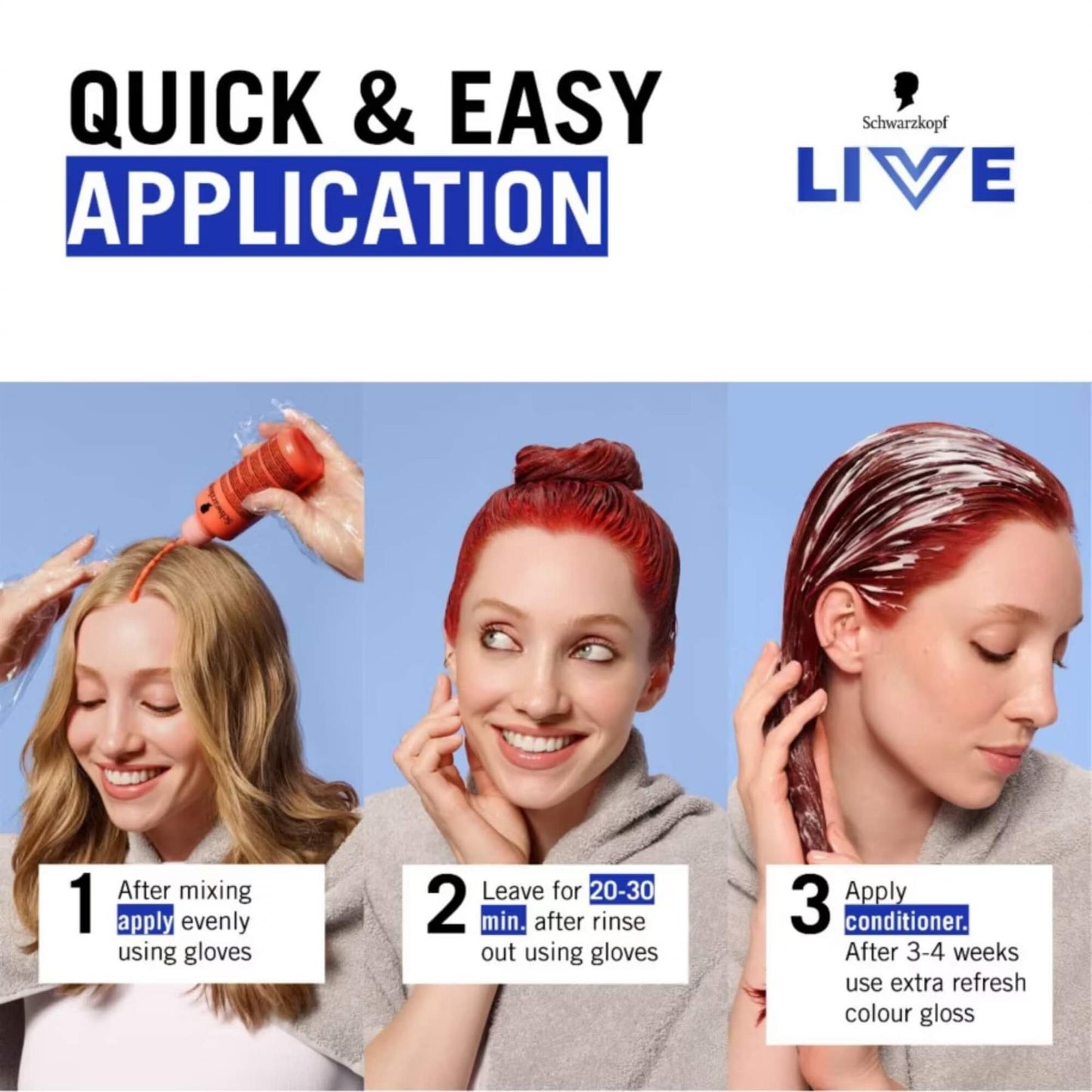 Schwarzkopf LIVE Intense Colour 035 Real Red Permanent Hair Dye