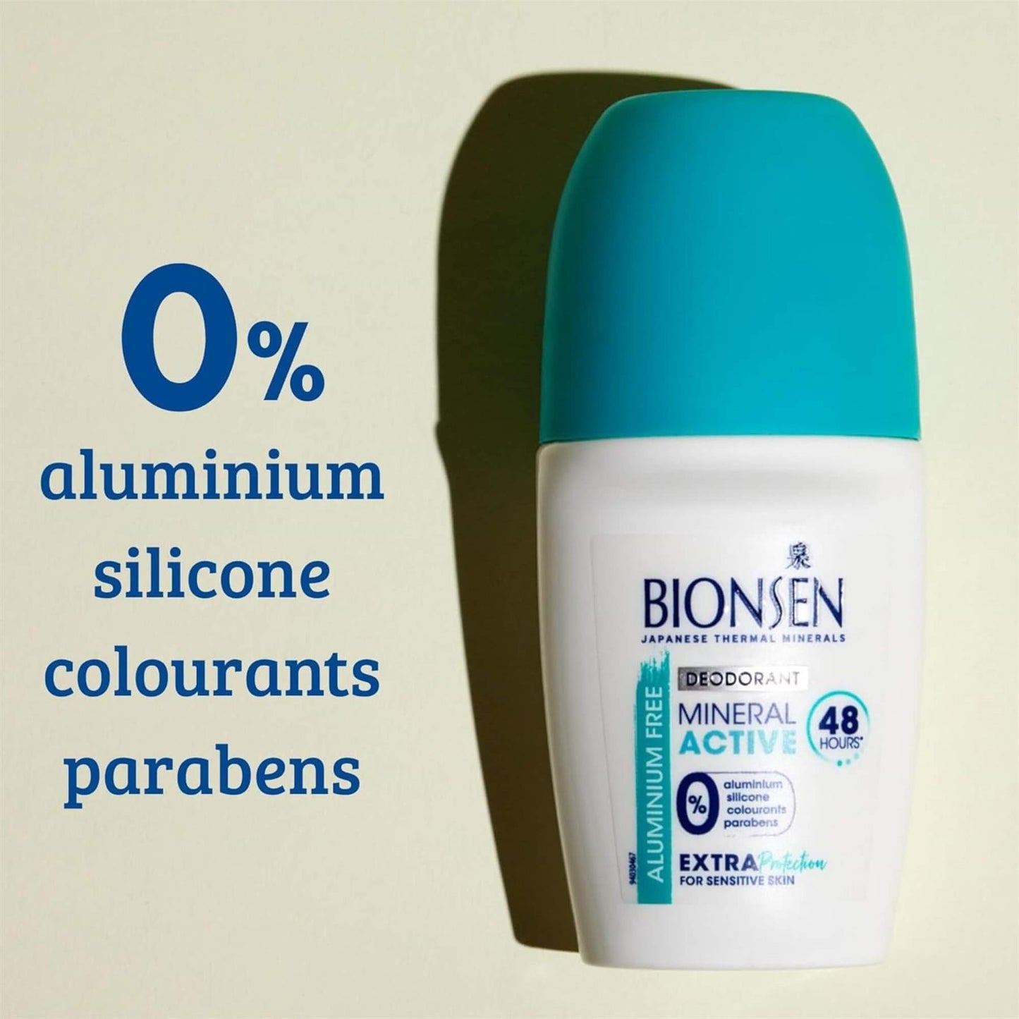 Bionsen Mineral Active Roll-On Deodorant - 0% Aluminium - Long Lasting Protection 50ml