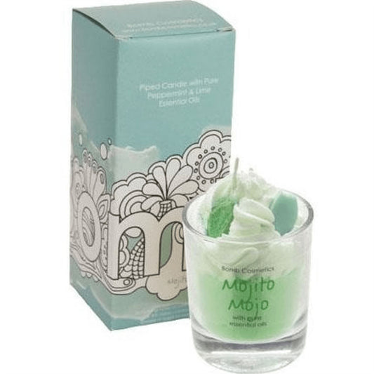 Bomb Cosmetics Piped Glass Candle - Mojito Mojo