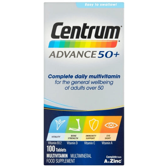 Centrum Advance Multivitamins for Adults 50+ - 100 Tablets
