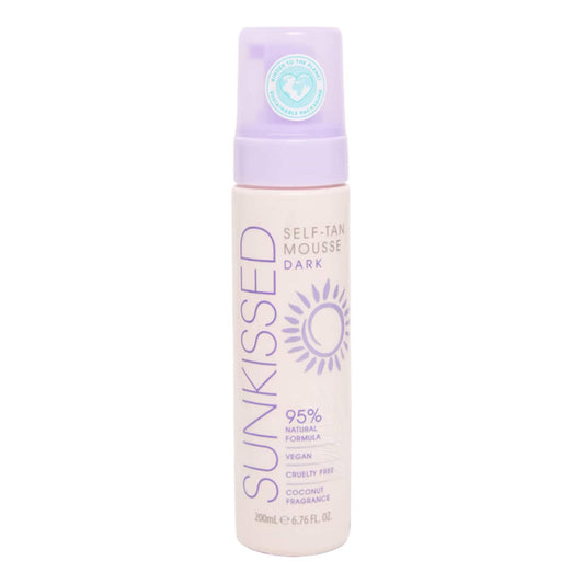 Sunkissed Self Tan Mousse 95 Percent Natural - Dark 200ml