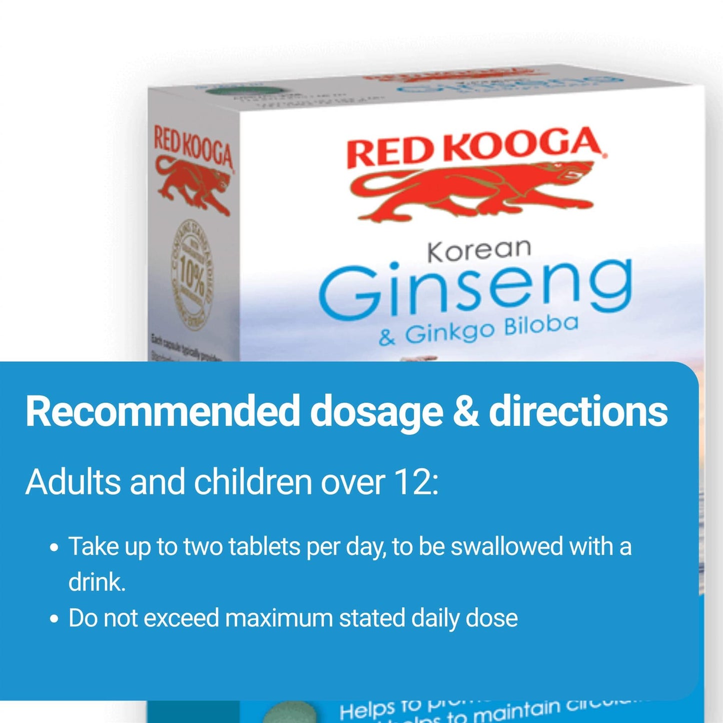 Red Kooga Korean Ginkgo Biloba & Ginseng 32 Tablets
