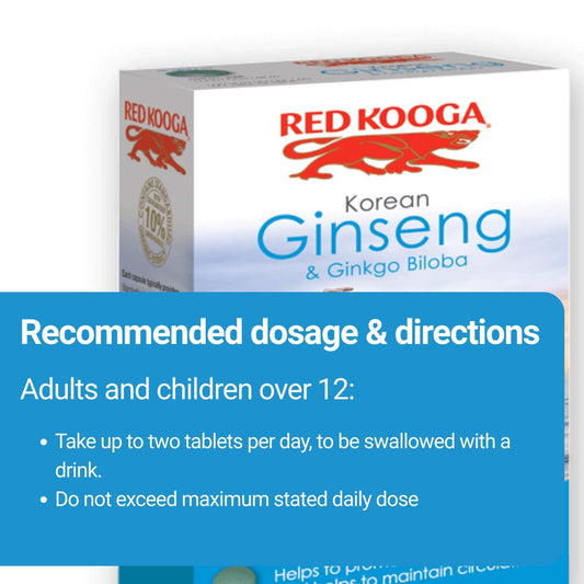 Red Kooga Korean Ginkgo Biloba & Ginseng 32 Tablets