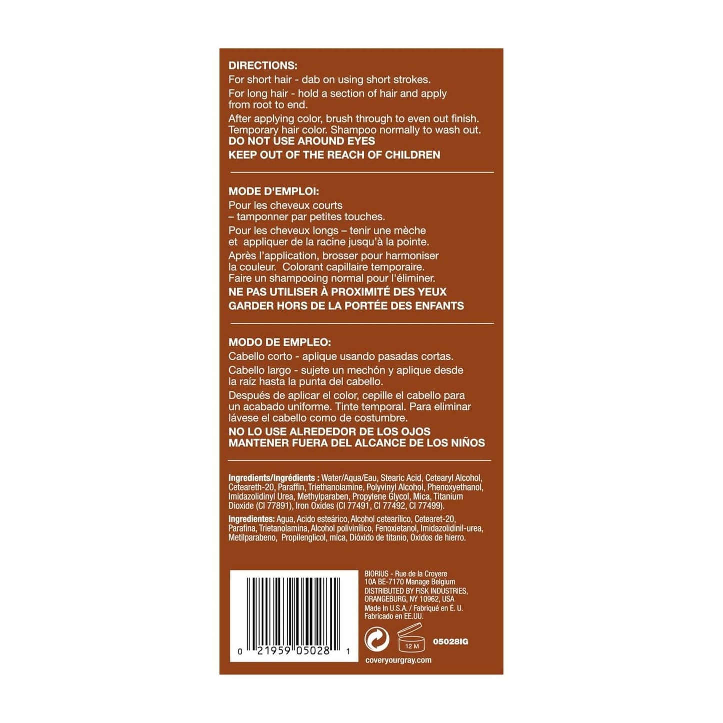 Irene Gari Cover Your Gray Brush in Colour Mascara - Auburn