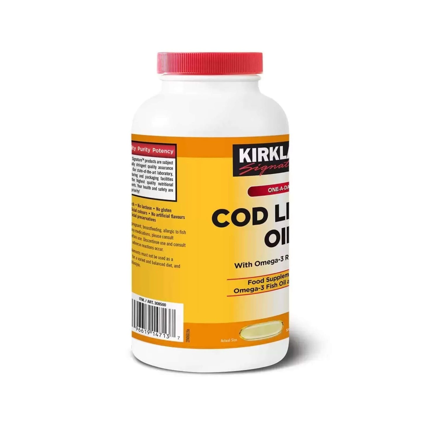 Kirkland Signature Cod Liver Oil + Omega 3 1150mg - 2 x 200 Softgels