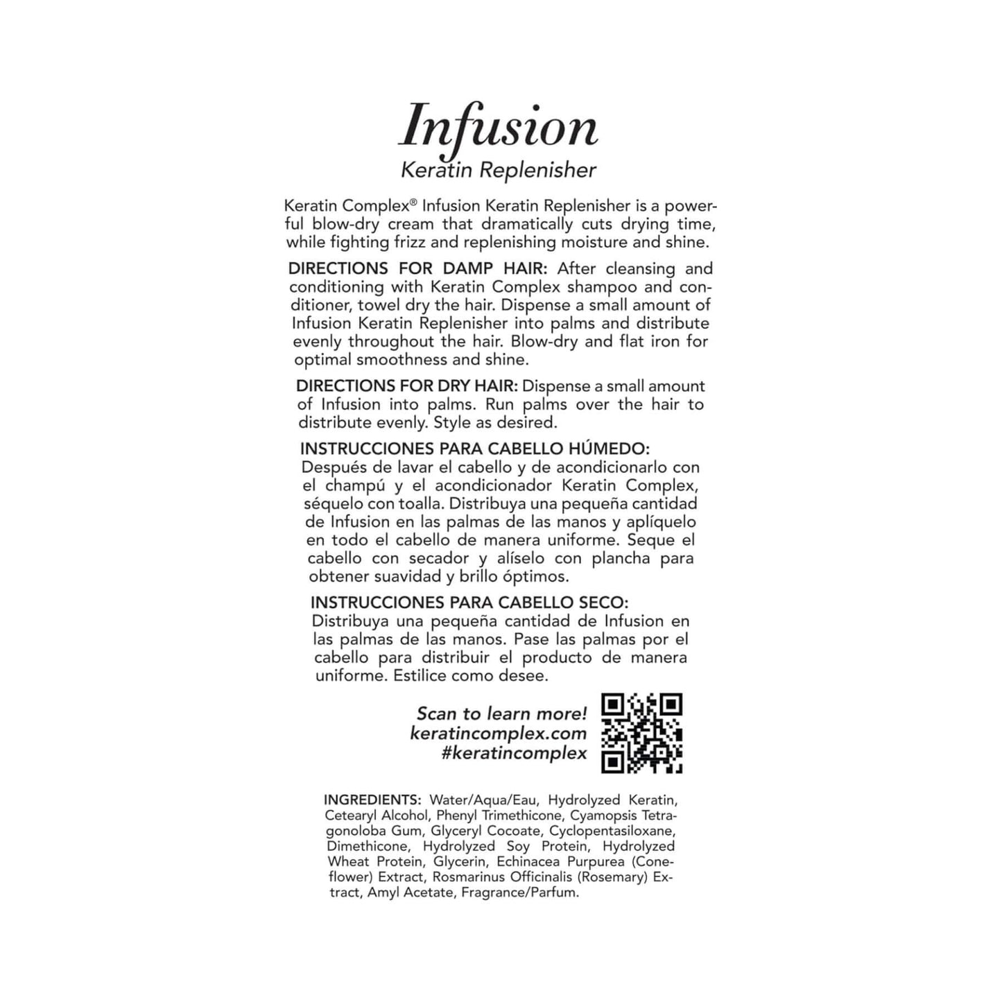 Keratin Complex Infusion Keratin Replenisher