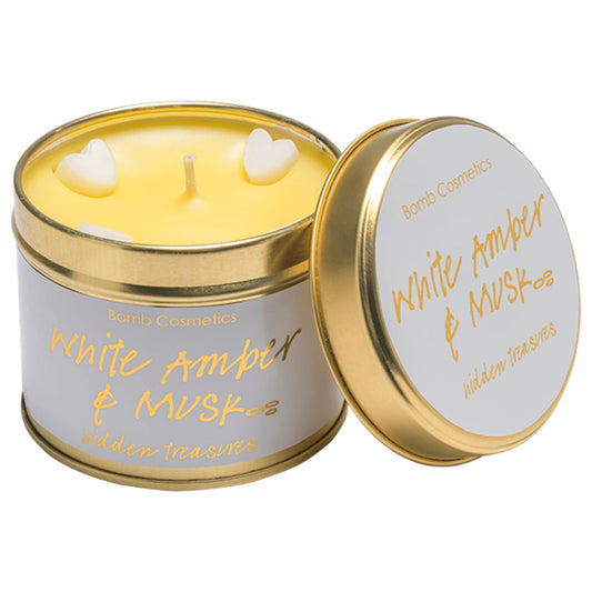 Bomb Cosmetics Tin Candle - White Amber & Musk