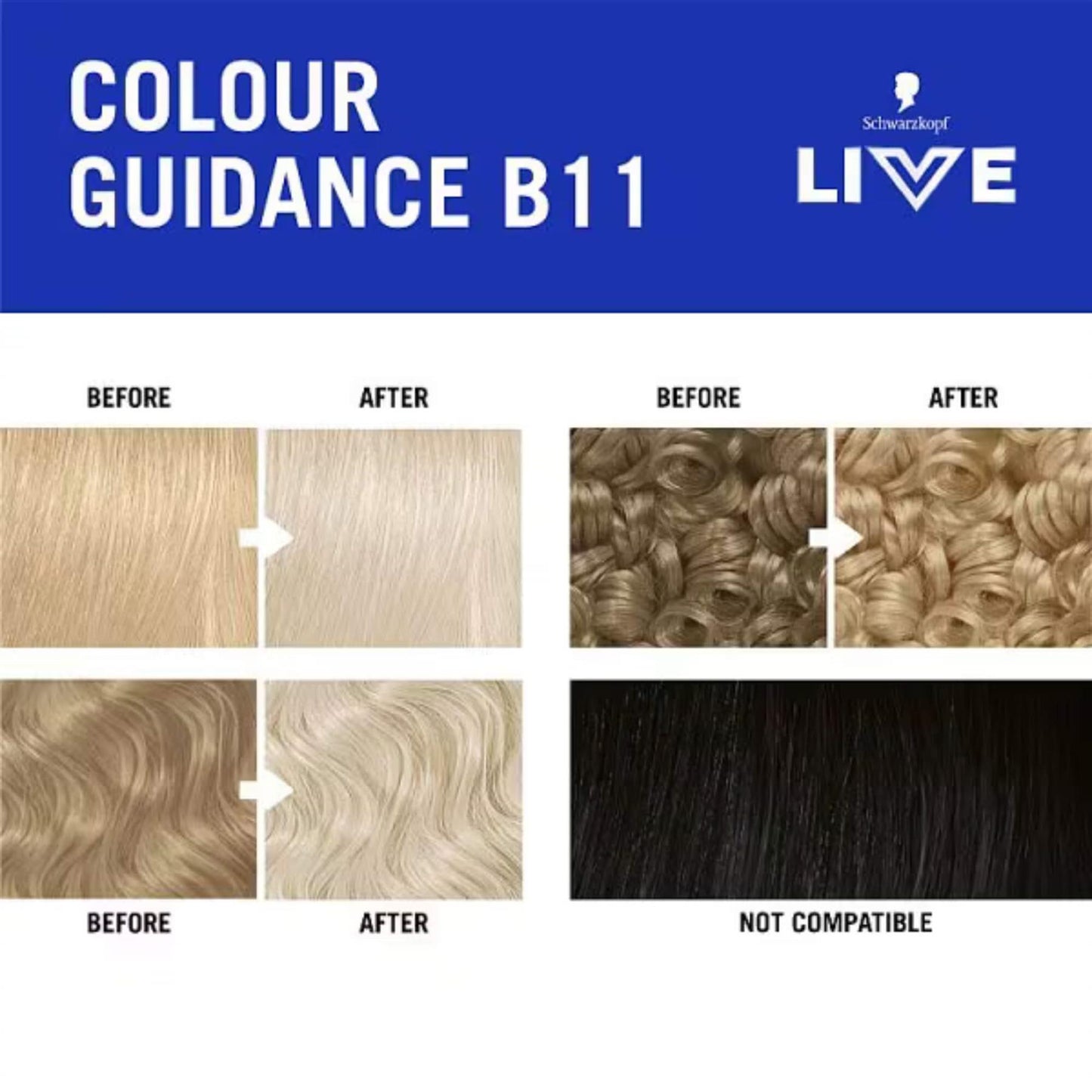 Schwarzkopf LIVE Intense Colour B11 Frosty Blonde Permanent Hair Dye